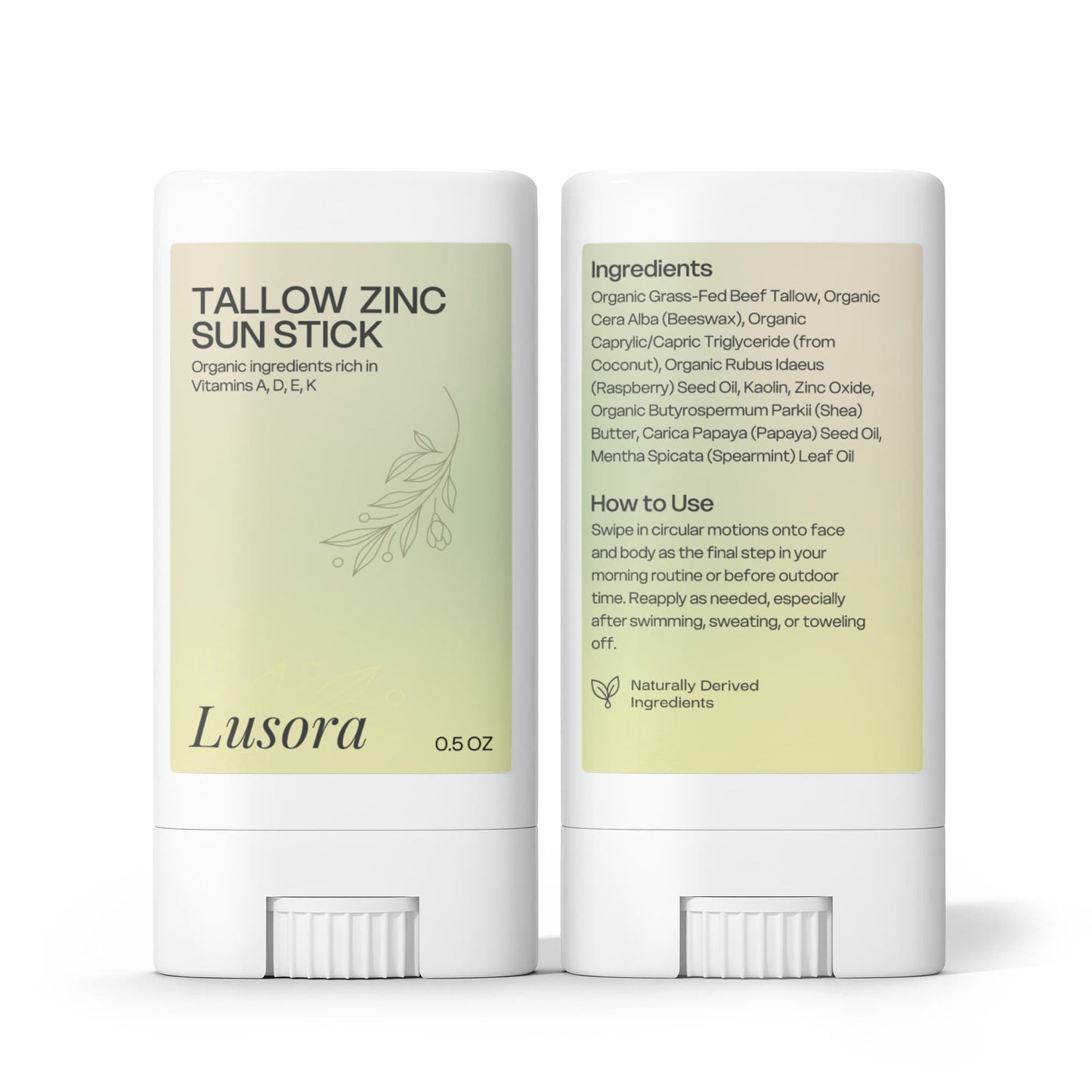 2 Pack Tallow Zinc Sun Stick